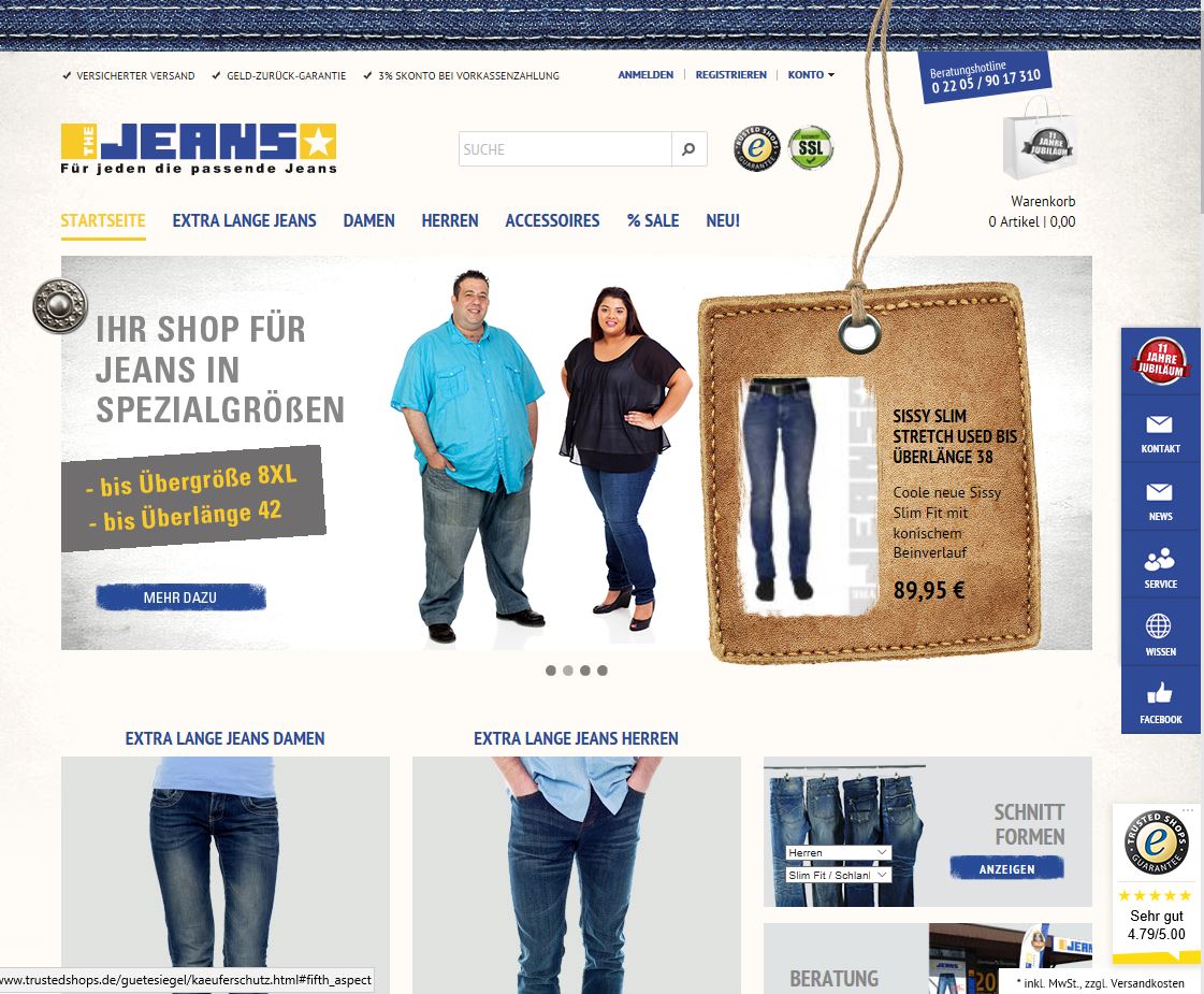 Shop www.the-jeans.de