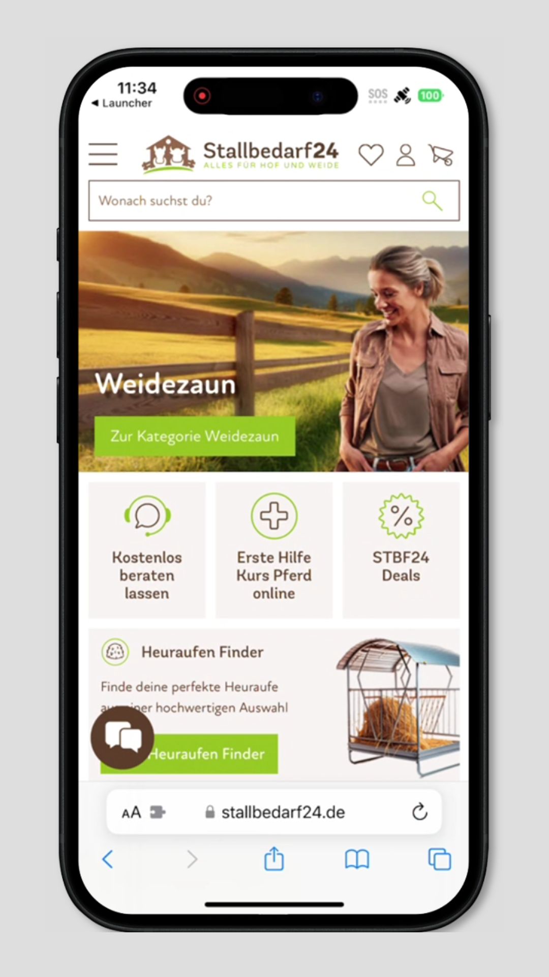 Mobile Vorschau der Referenz Stallbedarf24 Onlineshop