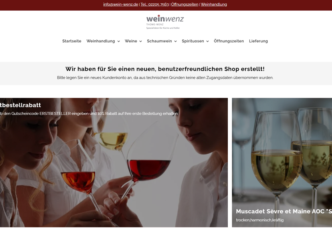 Screenshot Wein Wenz