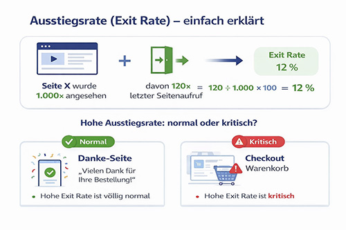 Ausstiegsrate erläutert als Grafik