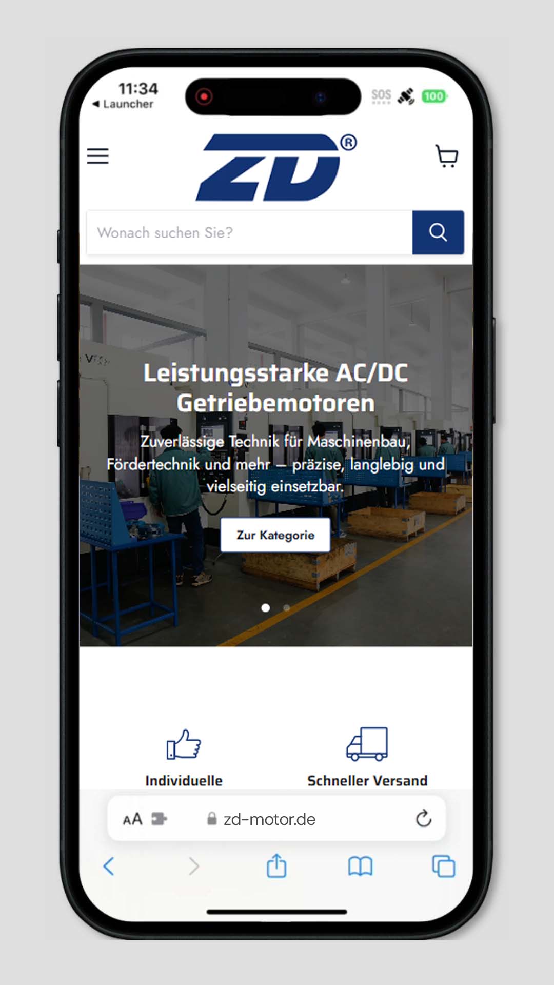 Mobile Vorschau der Referenz ZD Motor Onlineshop