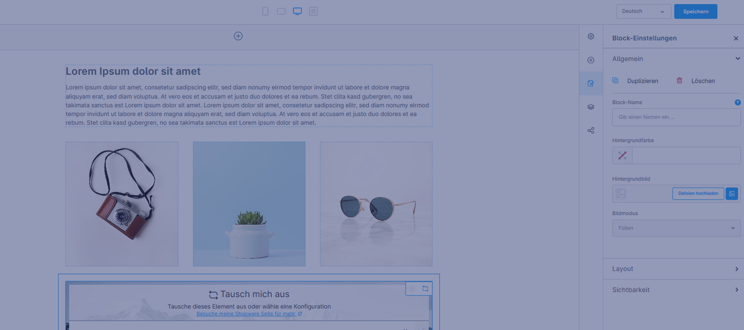 Headerbild Backend Shopware Erlebniswelt
