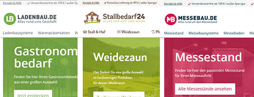 BLICKFANG E-Commerce Logo mit den drei Onlineplattformen