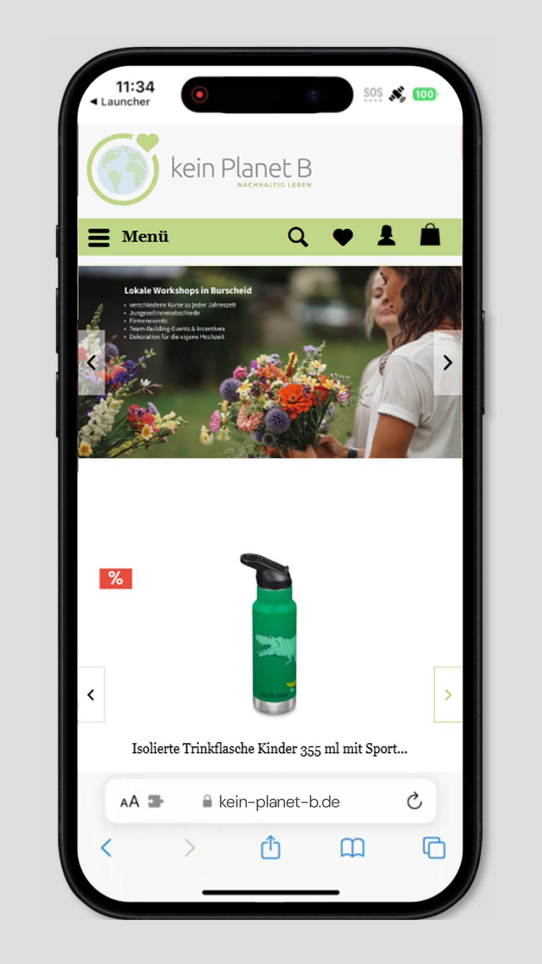 Mobile Vorschau der Referenz kein Planet B Onlineshop