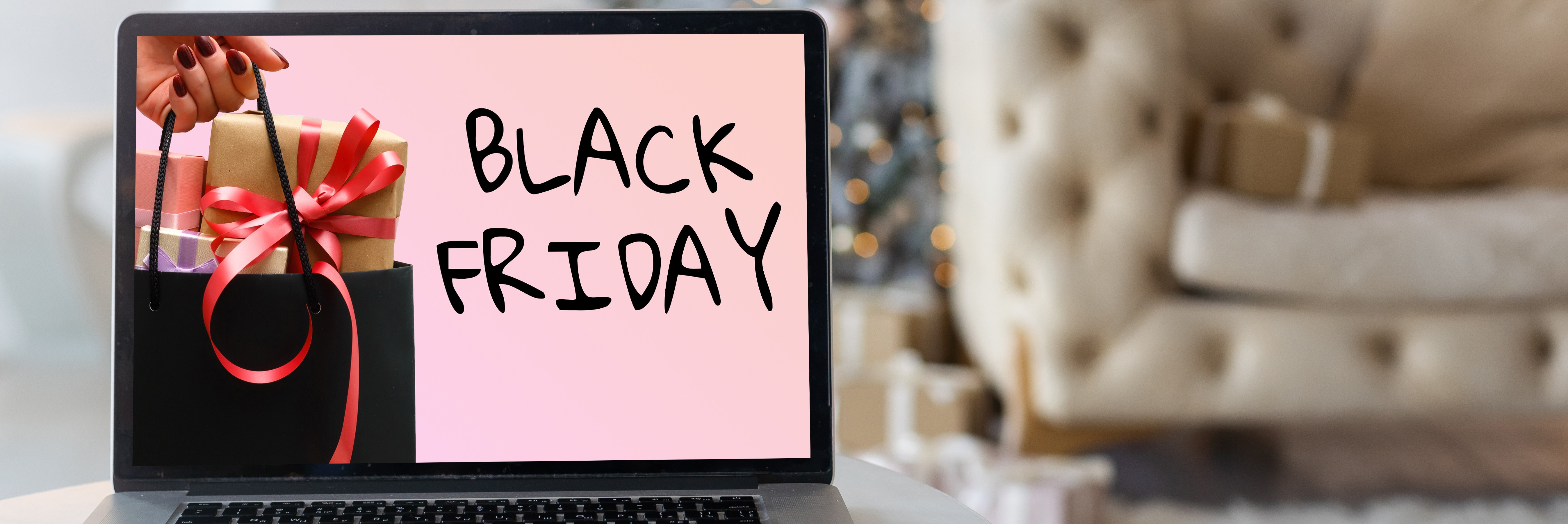 Bild kmit Computer mit Aufschrift Black Friday