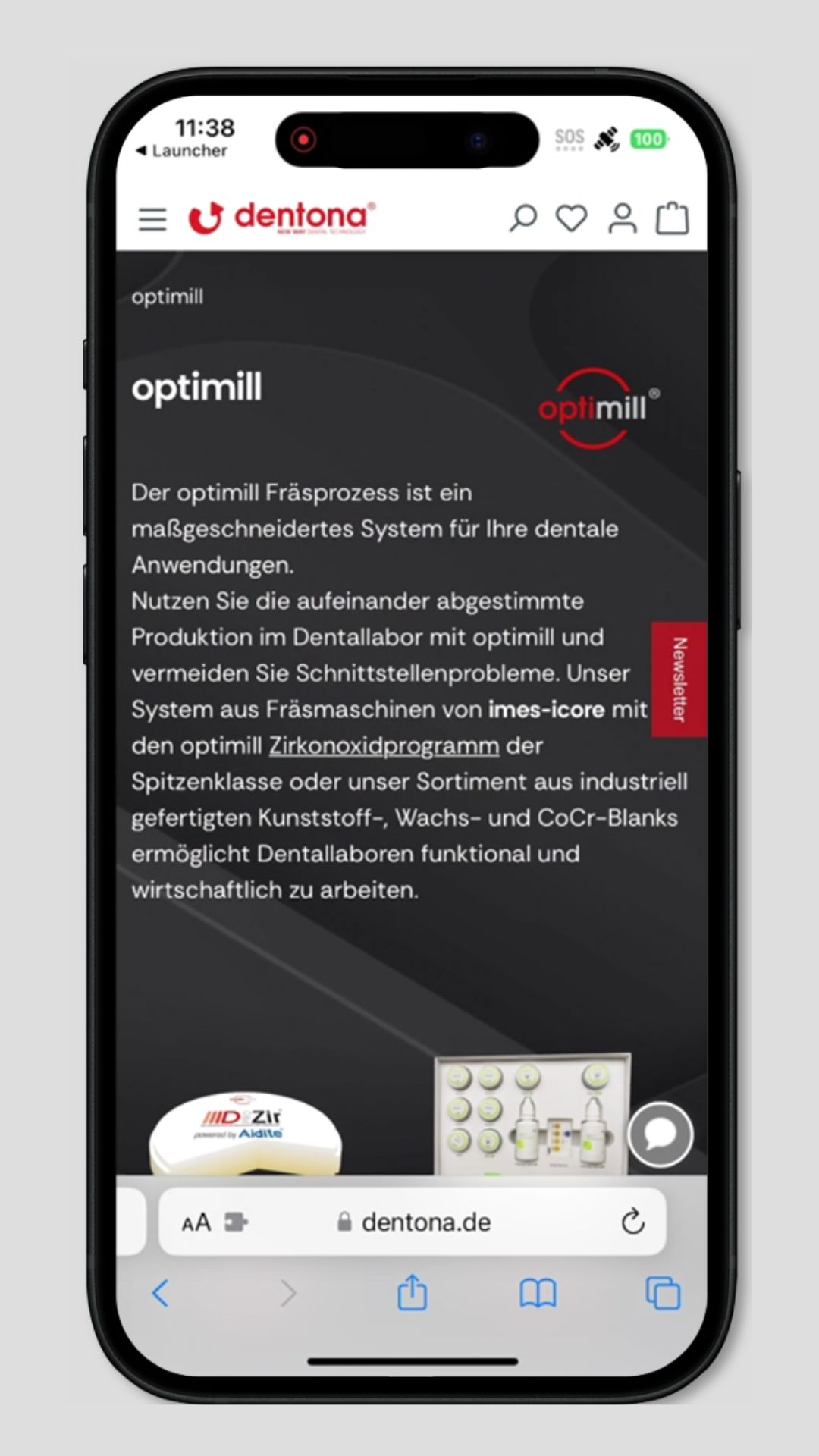 Mobile Vorschau von Dentona AG Onlineshop