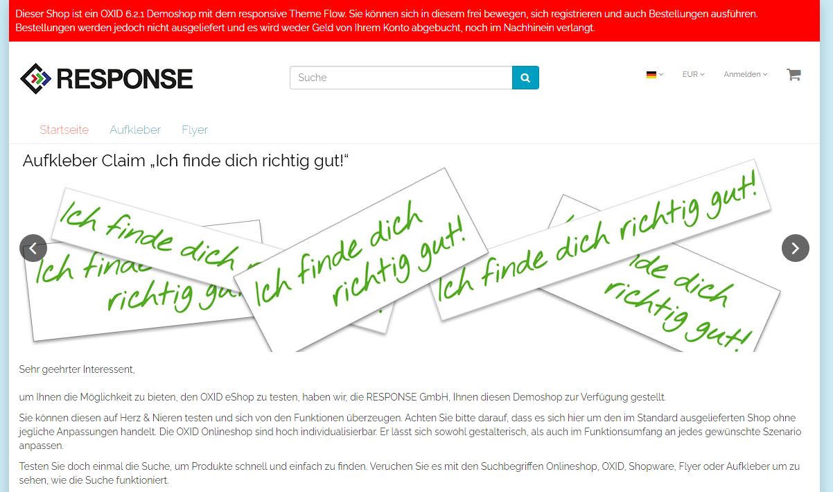 OXID 6.0.2 DEMOSHOP VERFÜGBAR